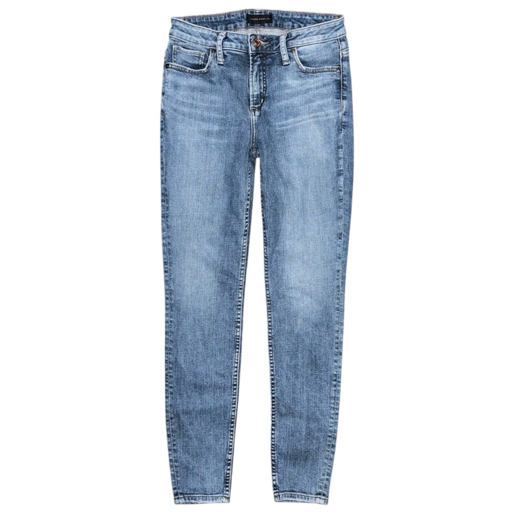 Silver Jeans Co. High Note Skinny Jeans Mid Rise Medium Wash Women’s 27 x 29